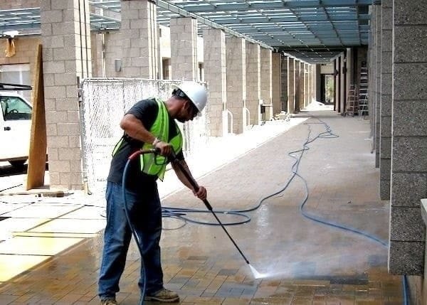 pressure washing new construction clean up